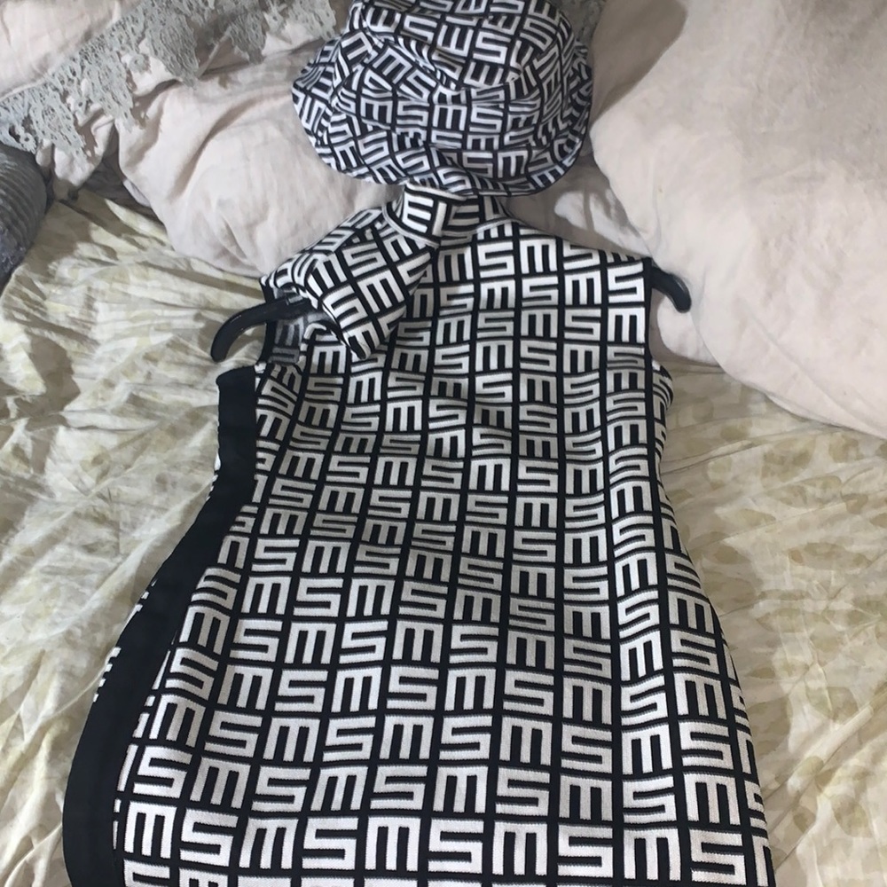 Mp monogram bucket hat & premium bandage dress set